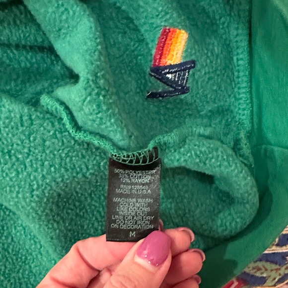 Aviator Nation Daydream relaxed crew sweatshirt in Green unisex M - Picture 8 of 14